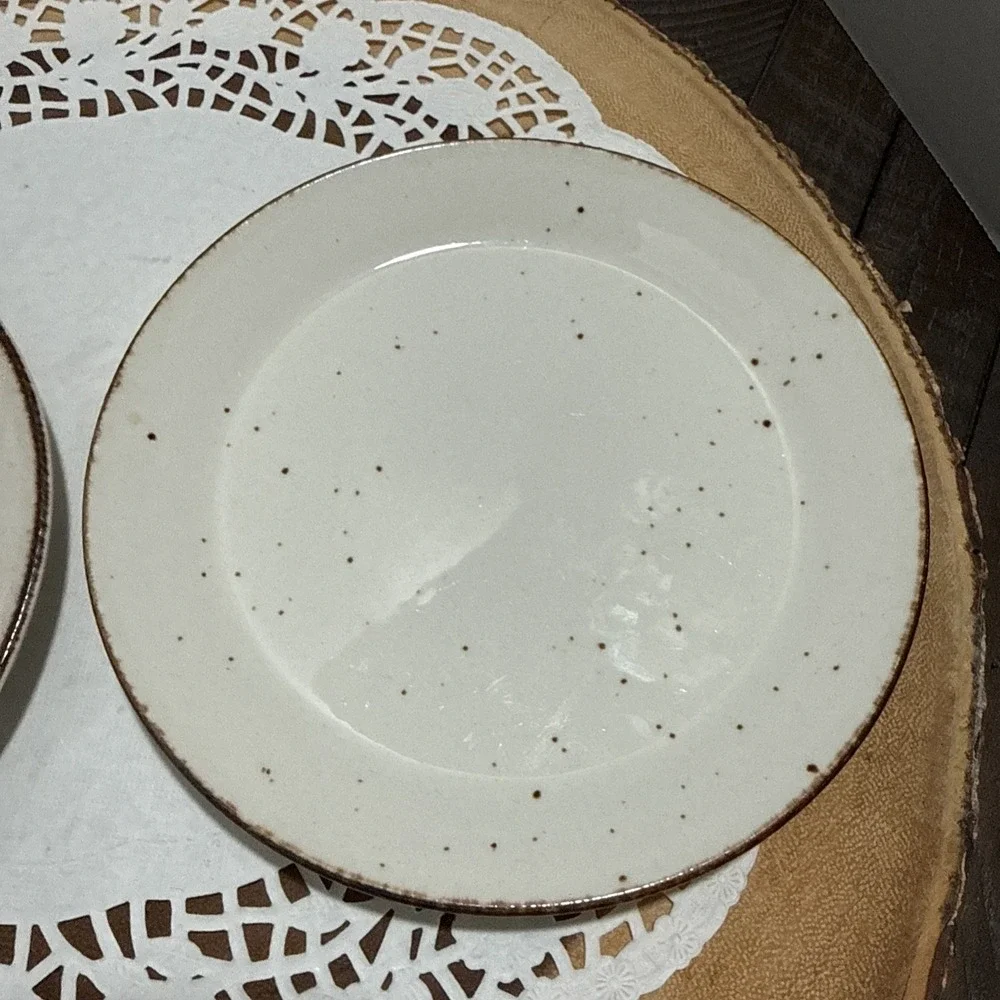 J&G Meakin Lifestyle Bread Butter Plates Set Of 2 England Speckled 6.5